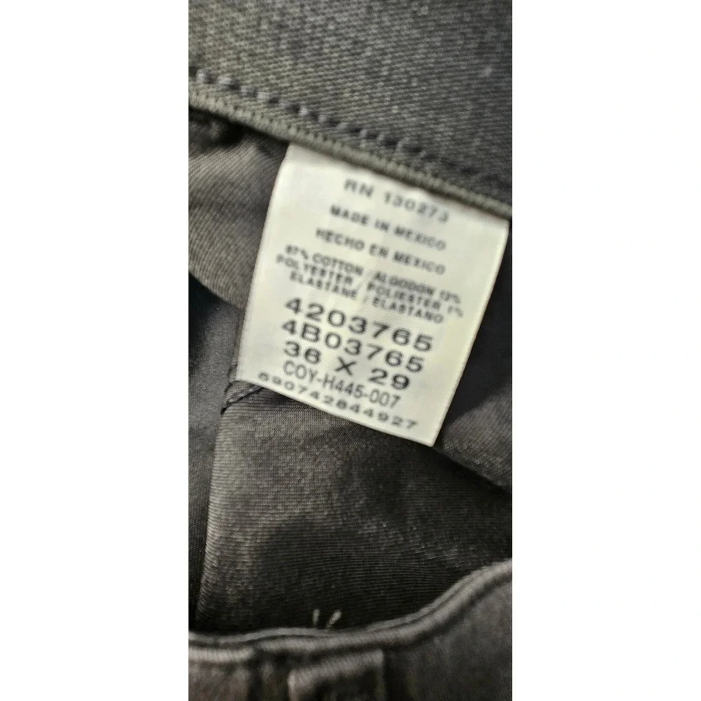 Lee Custom Fit Straight Fit Mens Pants 36x29 Charcoal Gray Chino 4B03765